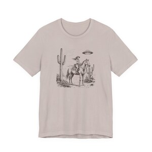 Cosmic Cowgirl TShirt, UFO Western Graphic Tee, Retro Space Cowgirl Shirt, Bella Canvas Tee image 14