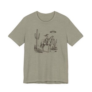 Cosmic Cowgirl TShirt, UFO Western Graphic Tee, Retro Space Cowgirl Shirt, Bella Canvas Tee image 13