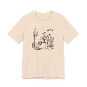 Cosmic Cowgirl TShirt, UFO Western Graphic Tee, Retro Space Cowgirl Shirt, Bella Canvas Tee image 8