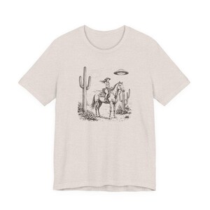 Cosmic Cowgirl TShirt, UFO Western Graphic Tee, Retro Space Cowgirl Shirt, Bella Canvas Tee image 10