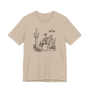 Cosmic Cowgirl TShirt, UFO Western Graphic Tee, Retro Space Cowgirl Shirt, Bella Canvas Tee image 12