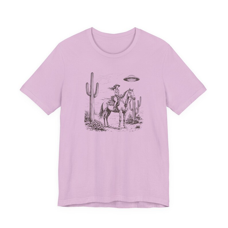 Cosmic Cowgirl TShirt, UFO Western Graphic Tee, Retro Space Cowgirl Shirt, Bella Canvas Tee image 15