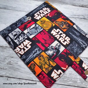 Star Wars Handmade Long fandom geek Wallet BiFold Clutch Vegan Wallet star wars wallet or half size unisex walletgifts under 50 image 4