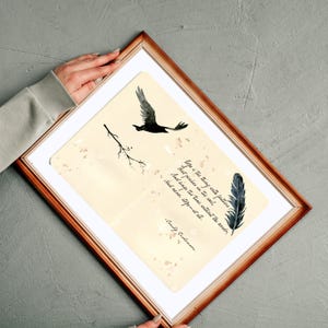 Wydruk poezji Emily Dickenson, plakat z cytatem z poezji w stylu vintage dla miłośników książek, prezent dla niej/niego, wystrój domu natychmiastowe pobieranie cyfrowe