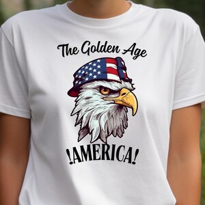American Pride Eagle Graphic Tee: 4th of July USA Shirt