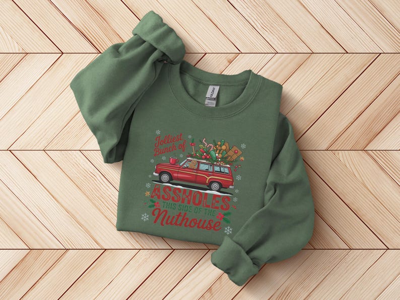 Jolliest Bunch Christmas Sweatshirt, Funny Xmas Tee Gift, Christmas ...