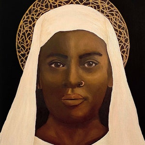 Black Madonna icon print