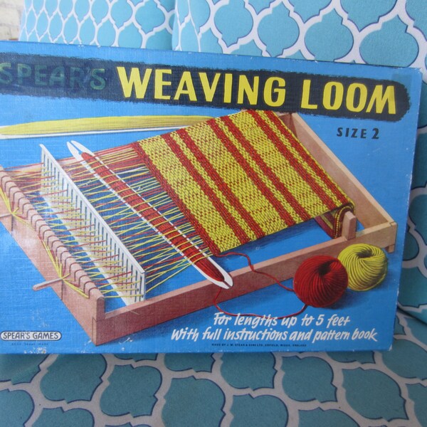 Weaving Loom, Vintage Children's, Hand Loom, Scarf, Wool