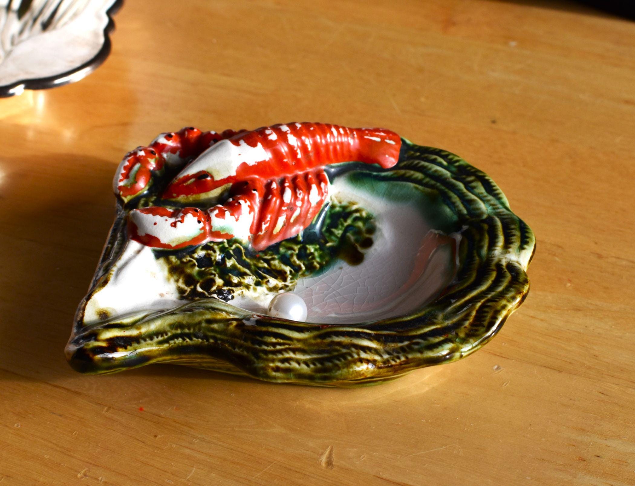 ロブスター装飾の手作り皿 Antique lobster dish - Etsy 日本
