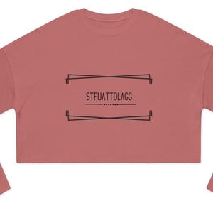 Cropped Sweatshirt, STFUATTDLAGG, Dark Romance Readers, Gothic Chic Top, Unique Pullover, Edgy Women&#39;s Jumper