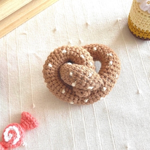 Cute Crochet Pretzel - Toy Baked Goods - Cute Toy Pretzel - Kids Kitchen Play Set - Preschool Toys - Handmade Sweet and Savory Play
