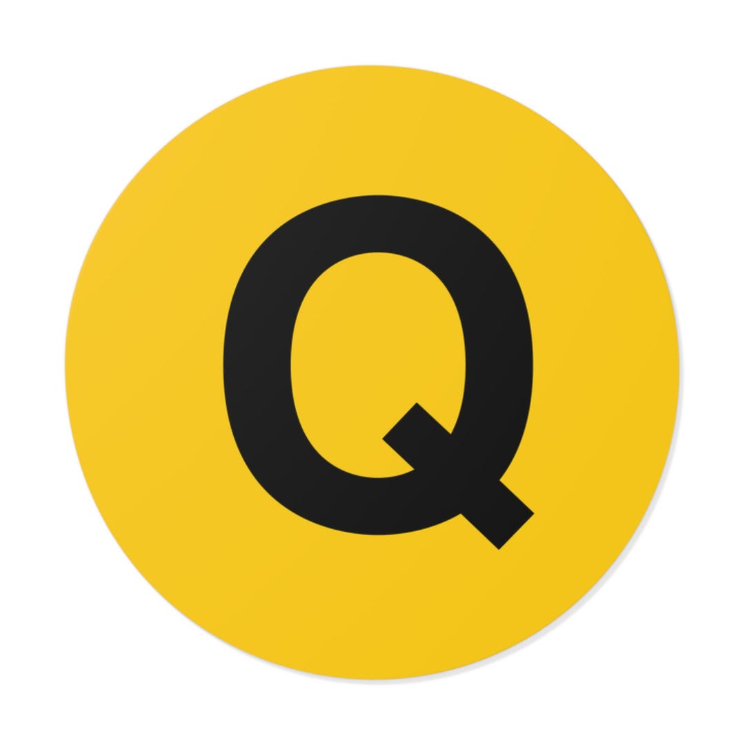 NYC Subway Q Train Vinyl Stickers - Etsy