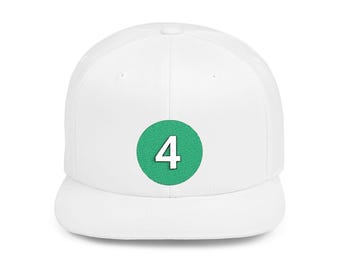 NYC Subway 4 Train Snapback Cap, Trendy Baseball Cap, Gift for Sports Lovers