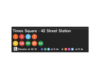 Replica artistica in metallo della stazione di Times Square della metropolitana di New York del 2025/formato anni '60 (standard)