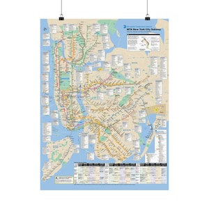MTA NYC Subway Map April 2007 Poster, Urban Home Decor, City Gifts, Wall Art
