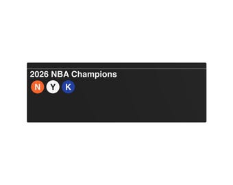 NYC Subway 2026 New York Knicks (Champions/Helvetica) Metal Art Replica Sign