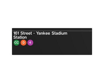 NYC Subway 1970s 161 Street - Yankee Stadium (Standard) Metal Art Replica Sign