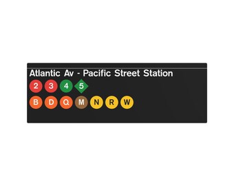 NYC Subway 2000 Atlantik Ave/Pacific alt. Station (Standard) Metall Art Replica Schild