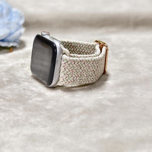 Simple Elastic Fabric Apple Watchstrap for Apple Watch, New Watchband Compatible with Apple Watch Series 1-8 Band 42mm-45mm, iWatch Strap