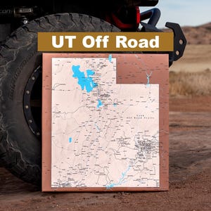Offroad-routes van Utah: kaart met punaises