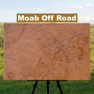 Moab offroad-routes - kaart met punaises