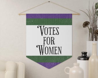 Votes for Women Pennant: Vintage Suffrage Banner, Feminist Decor