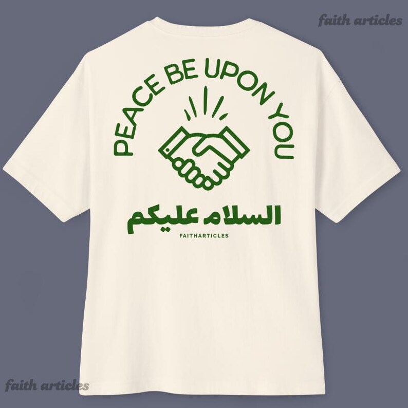 CURVED HEM SHIRT PEACE BE WITH YOU