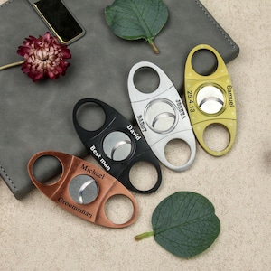 Personalized Engraved Cigar Cutter,Best man Groomsmen Gift,Custom cigar ,Wedding Gifts,Gift for Him Father Husband,cigar accessories