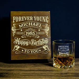 Personalisiertes 1985 Whiskyglas-Set, 40 Jahre alte Geschenke Barware-Geschenkset für Whisky-Liebhaber, Geburtstagsgeschenke von Whisky-Enthusiasten, 40.Geburtstag