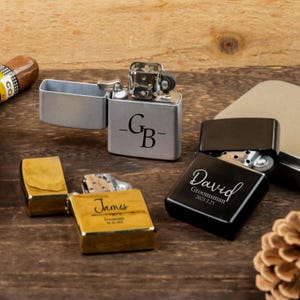 Personalized GROOMSMAN LIGHTERS,Best Man Gift,Groomsman Gift,Birthday Party Wedding gift,Engraved lighter for Father Boyfriend husband