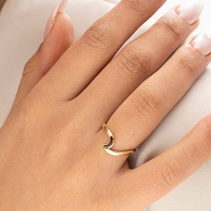Highs and Lows Wave Ring Gold Vermeil, Surfer Jewelry Inspirational Silver Ring Gift to Daughter from Mom, Self Reminder Best Friend Ring