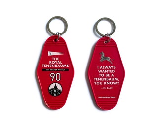 Rouge The Royal Tenenbaums Wes Anderson Inspiré Retro Motel Key Fob