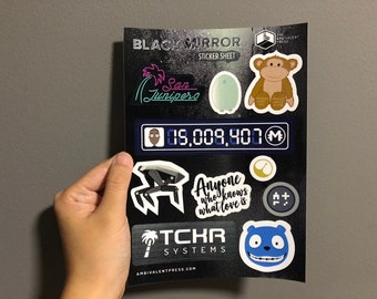 Black Mirror TV Show San Junipero Inspired Sticker Sheets