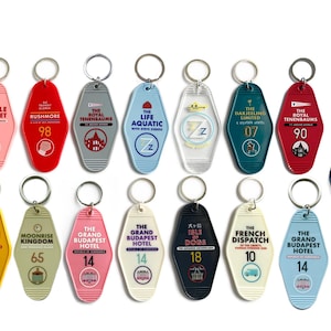 Wes Anderson Movie Inspired Retro Motel Key Fob
