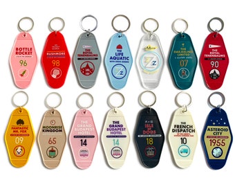 Wes Anderson Movie Inspired Retro Motel Key Fob