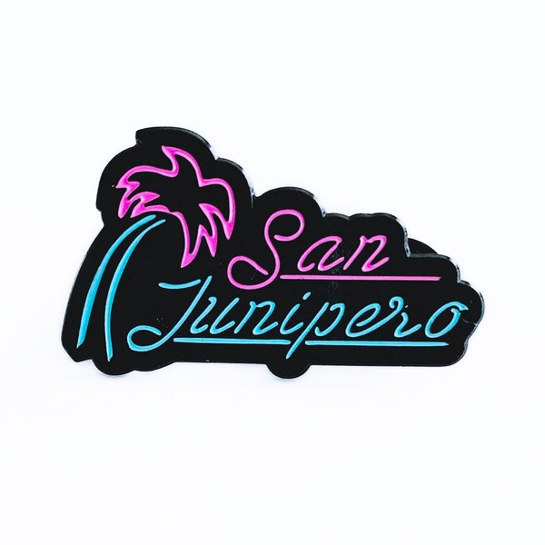 San Junipero Black Mirror Inspired Enamel Pin