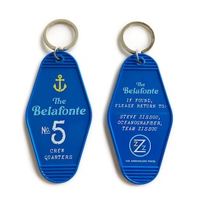 Belafonte The Life Aquatic Steve Zissou Inspired Retro Motel Key Fob