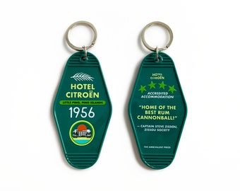 Hôtel Citroën The Life Aquatic Steve Zissou Inspiré Retro Motel Key Fob