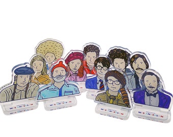 Mystery Blind Bag Wes Anderson Inspiré des personnages du film Acrylique Voyageur