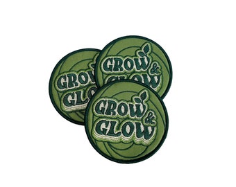 Écusson brodé Grow and Glow Self-Care Motivation