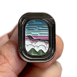 Plane Window Enamel Pin