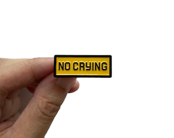 No Crying The French Dispatch Inspired Enamel Pin