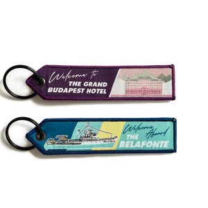 The Life Aquatic and Grand Budapest Hotel Inspired CREW and CONCIERGE Woven Jet Tags