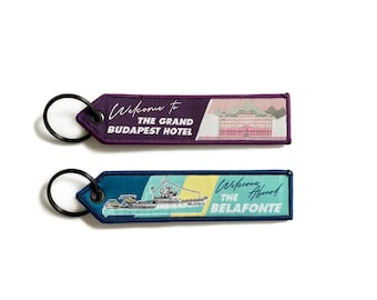 The Life Aquatic and Grand Budapest Hotel Inspired CREW and CONCIERGE Woven Jet Tags