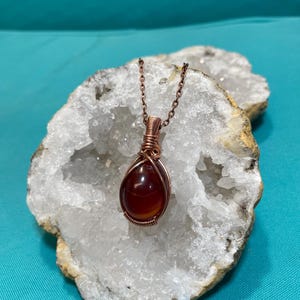 Carnelian Wrapped in Copper