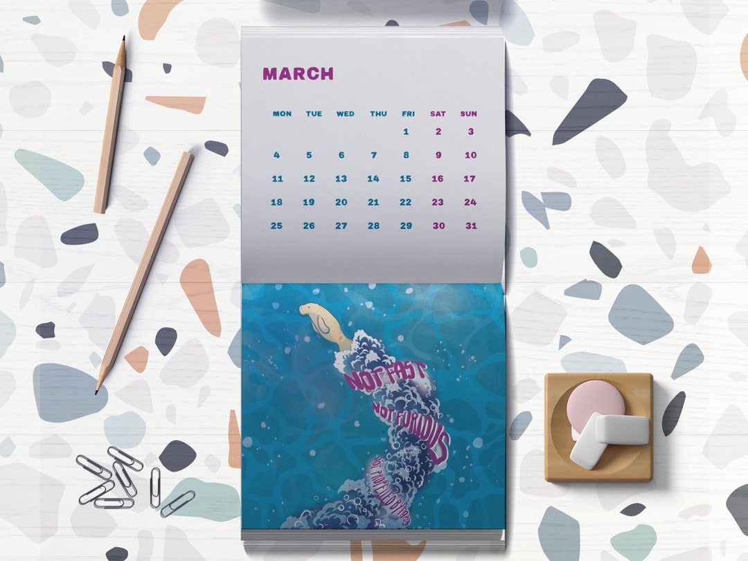 2024 Just Manatees Calendar Lamentino the Manatee Wall Calendar Etsy