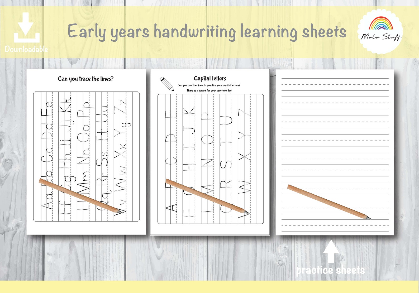 Early Years Handwriting Practice Worksheets US Letter/a4 15 Etsy