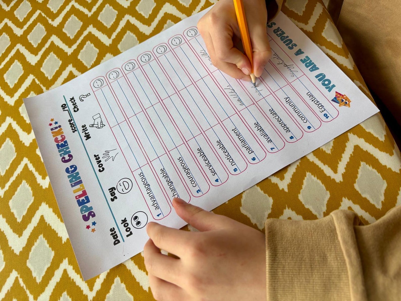 Spelling Test Template for | Spelling Practice | Printable Spelling