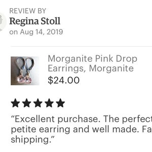 Morganite Pink, leverback earrings, dangle earrings, simple drop, Morganite pink Drop Earrings, Morganite quartz , pale pink earrings, image 5