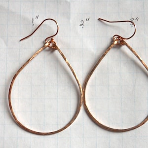 Hammered Hoop Earrings,14K Rose Gold Filled Hoops, Style: Kristiana, Optional Leverback earring, 2 inches, Hammered Rose Gold Hoop Earrings